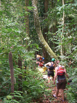 Hiking up to the bushmaster